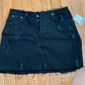 BDG Denim Raw Edge Mini Skirt